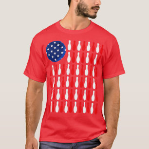 American FlagPatriotic Bowler Bowling T-Shirt