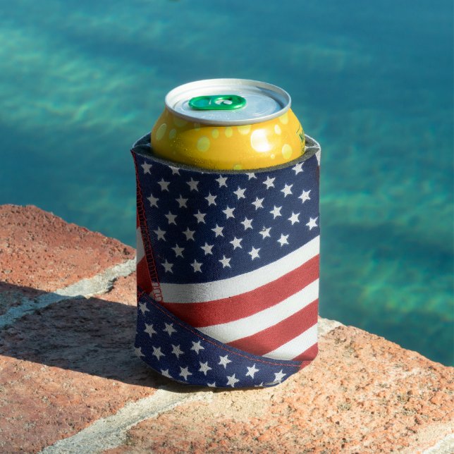 American Flags 4th of July Can Cooler (In Situ Pool)