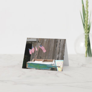 American Flags & Barn Note Card