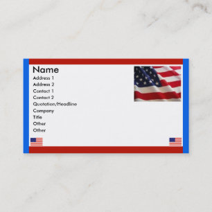 American Flags Business Card