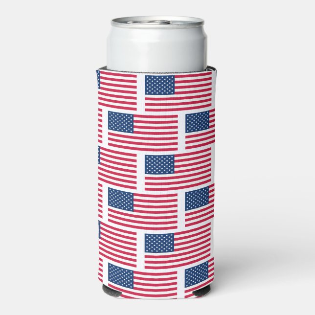 American Flags Can Cooler (Seltzer Back)