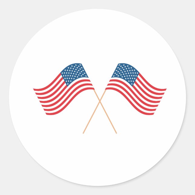 American Flags Classic Round Sticker (Front)
