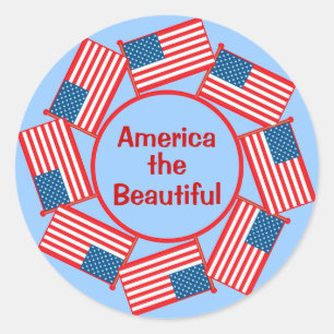 American Flags Customisable Stickers