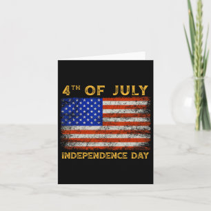 American Flags Happy 4th Of July Independence Day  Card