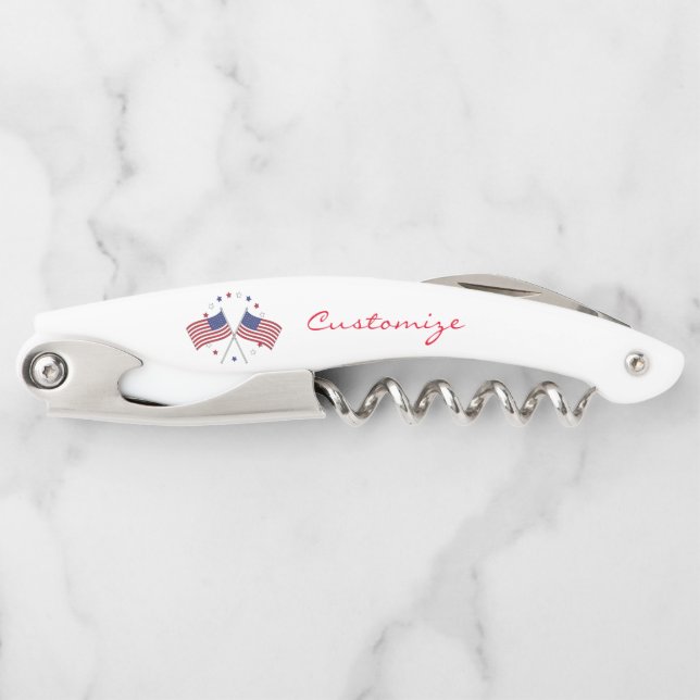 American Flags Thunder_Cove Patriotic 4th of July Corkscrew (Front)