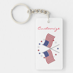 American Flags Thunder_Cove Patriotic 4th of July Key Ring