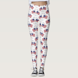 American Flags Thunder_Cove Patriotic 4th of July Leggings
