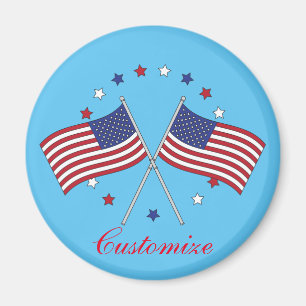 American Flags Thunder_Cove Patriotic 4th of July Magnet
