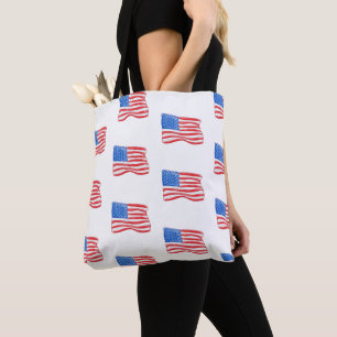 American Flags Tote Bag