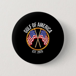 American Flags Usa Gulf  6 Cm Round Badge