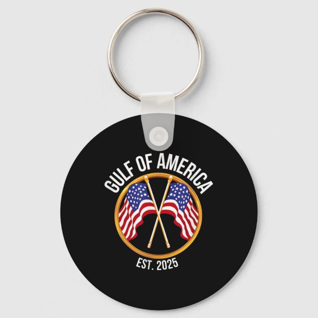 American Flags Usa Gulf  Key Ring (Front)