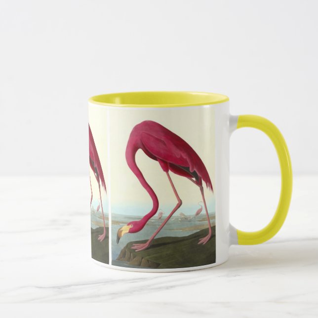 American Flamingo, John James Audubon Mug (Right)