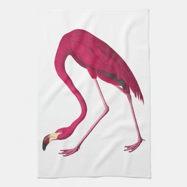 American Flamingo kitchen tea towel (Vertical)