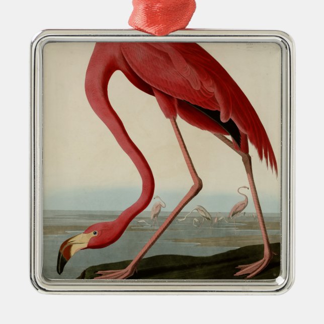 American Flamingo Metal Tree Decoration (Front)