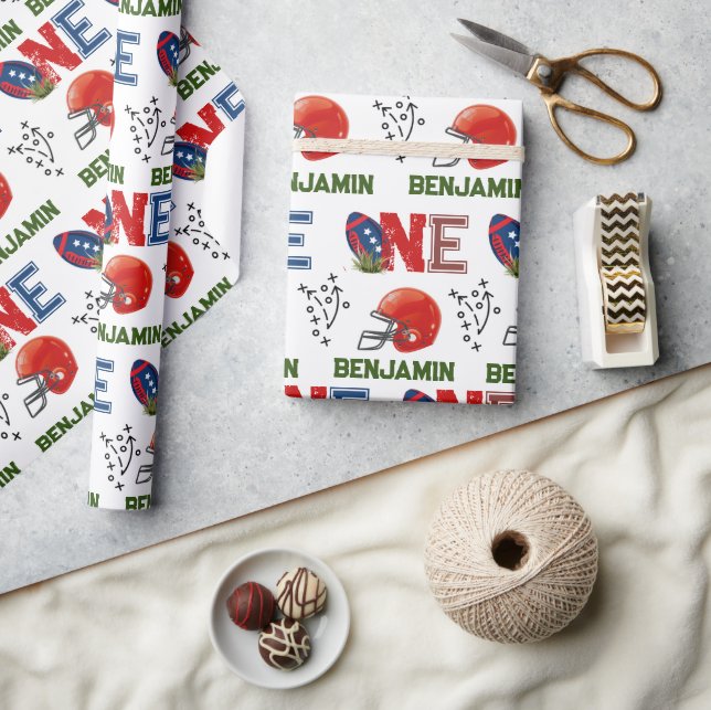 American Football 1st birthday Wrapping Paper (Crafts)