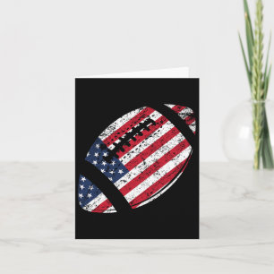 American Football 4th July American Flag Patriotic Card