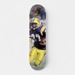 American Football Athlete Playing Skateboard