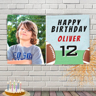 American Football Ball Birthday Party Photo Banner
