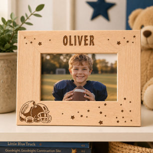 American Football Ball Helmet Photo  Etched Frames