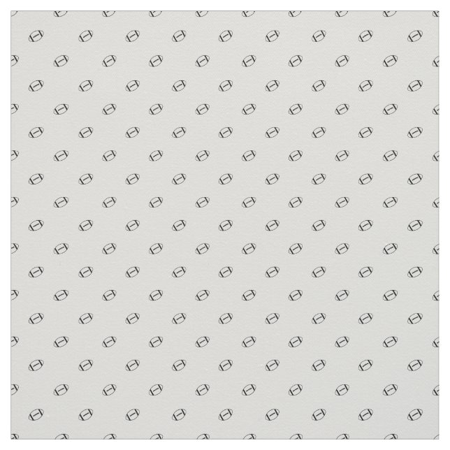 American Football Ball Motif Print Pattern Fabric (Swatch)