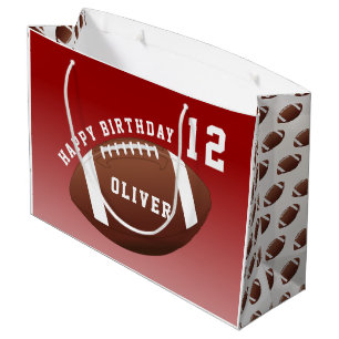 American Football Ball Pattern Kids  Large Gift Bag