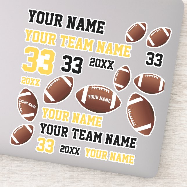 American Football Ball Player Team Name (Detail)