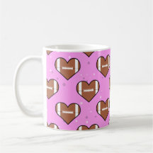 American Football Ball Texture In Heart Shape 