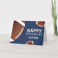 American Football Balls Sports Happy Birthday Kids