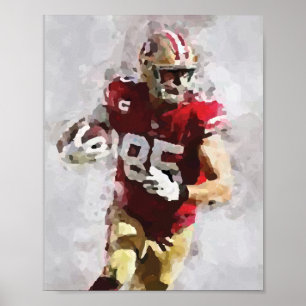 American Football beautiful abstract retro poster