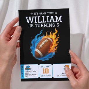 American Football Birthday Athlete Birthday  Invitation