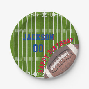 American Football Birthday Party Paper Plate