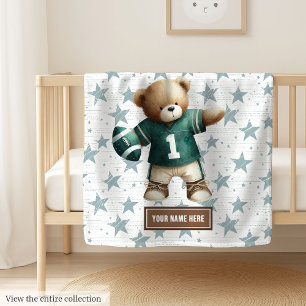 American Football Blanket for Toddler Birthday