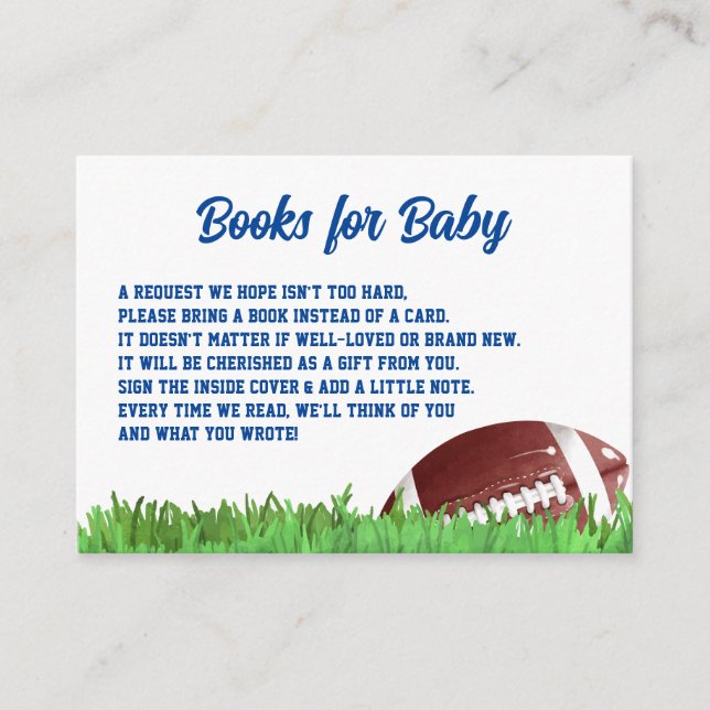 American Football Books For Baby Card (Front)
