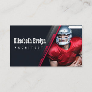 american football business card