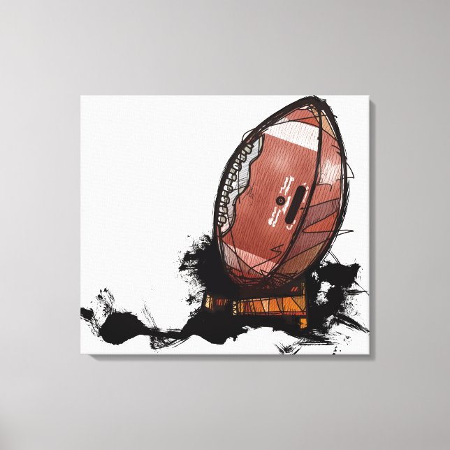 American football canvas print (Front)