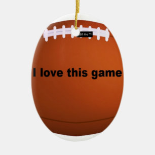 American football ceramic tree decoration