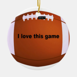 American football ceramic tree decoration