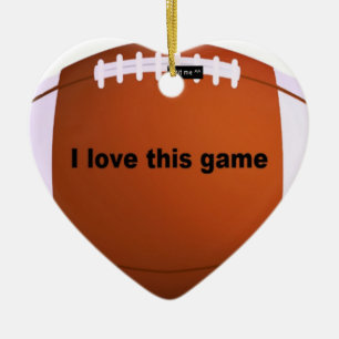 American football ceramic tree decoration