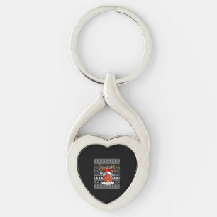 American football christmas  key ring