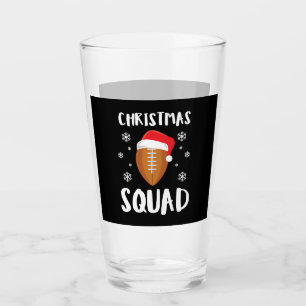American Football Christmas Squad Christmas Xmas Glass