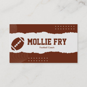 American Football Coach Business Card