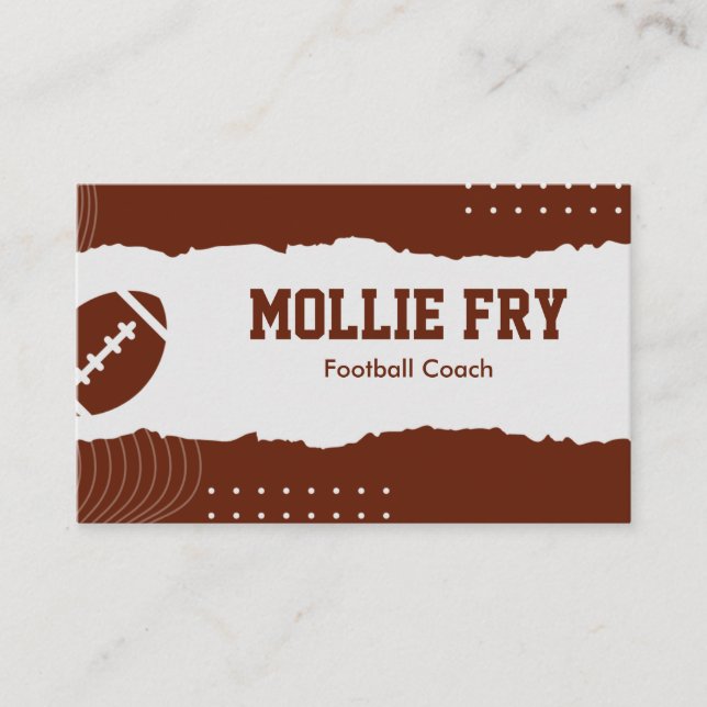 American Football Coach Business Card (Front)