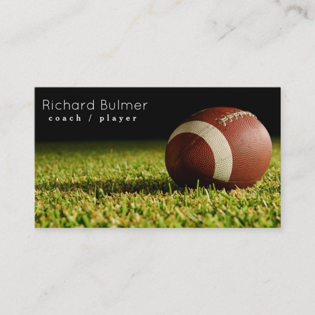 American Football Coach Or Player Business Card (Front)