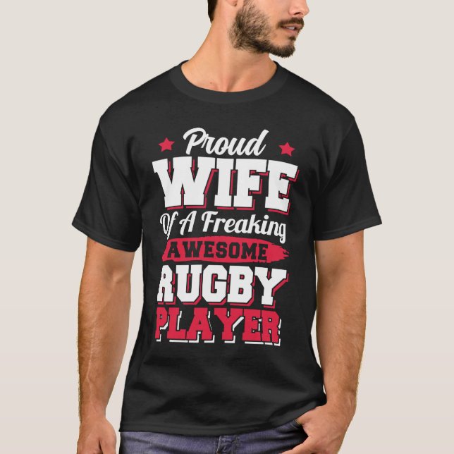 American Football  Coach Rugby Player Wife T-Shirt (Front)