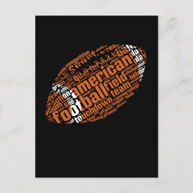 American Football Creative Ball Postcard (Front)
