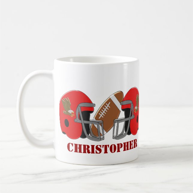 American Football Design Coffee Mug (Left)