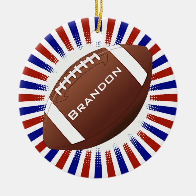 American Football Design Ornament (Front)