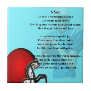 American Football Design Tile - Son poem
