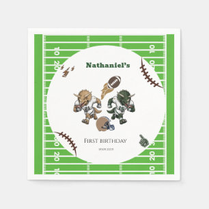 American Football dinosaur birthday Napkin