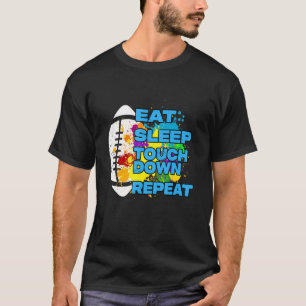 American Football Eat Sleep Touchdown Repeat T-Shirt